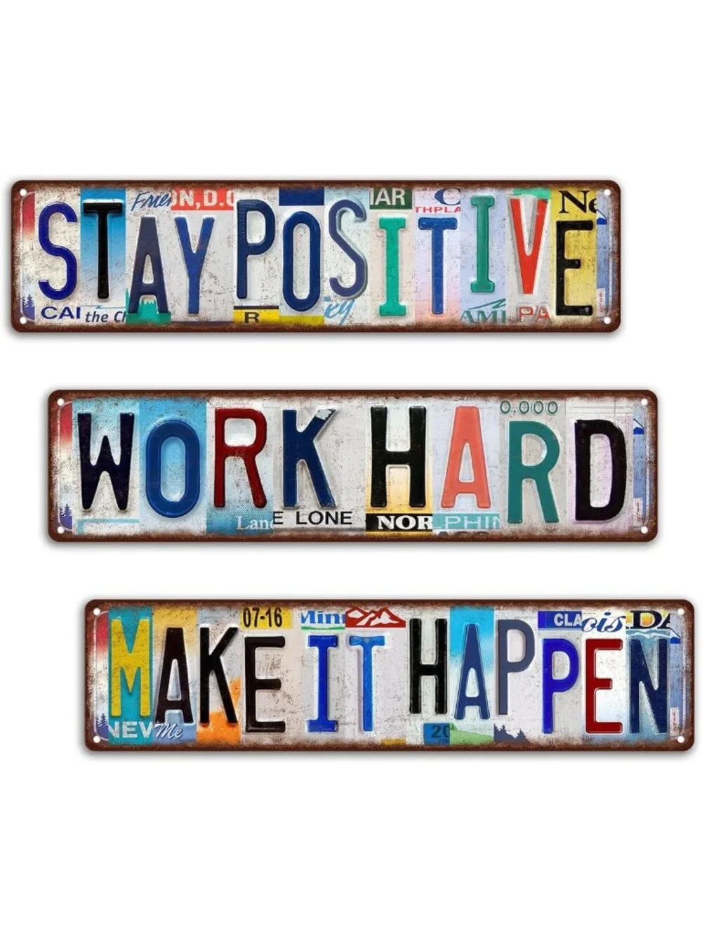 Inspirational Metal Tin Wall Decor - 